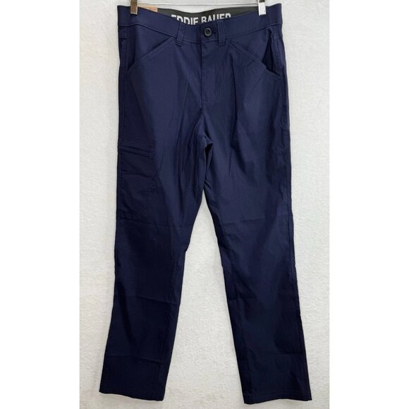 Eddie Bauer Men's Rainier Tech Pant In Navy Blue 32X34 NWT - Picture 2 of 10
